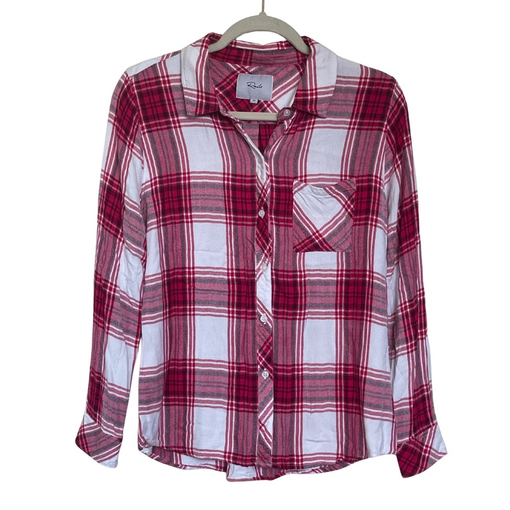 Rails Raspberry/White Checkered Shirt - Picture 2 of 6